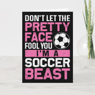 Fußball-Beast-Tee Frauen-Teen-Mädchen-Fußballliebh Karte