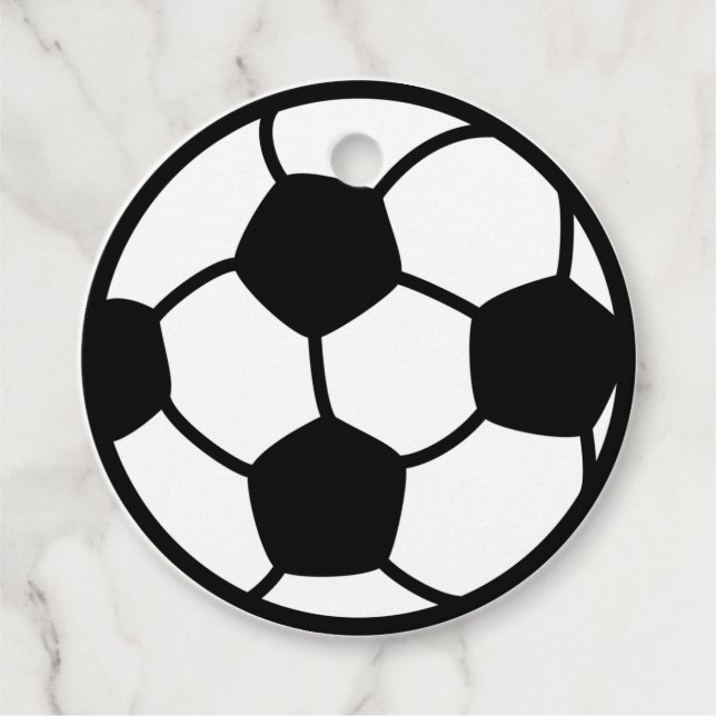 Fußball-Befürworterstempel, Geburtstagstag Geschenkanhänger (Vorderseite)
