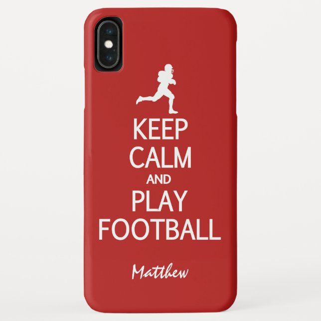 Fußball Behalte Beruhigung individuelle Name- und  Case-Mate iPhone Hülle (Rückseite)