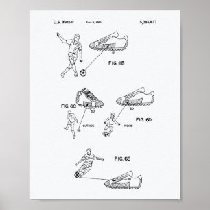 Fußball beschuht die 1993 Patent-Kunst - Weißbuch Poster