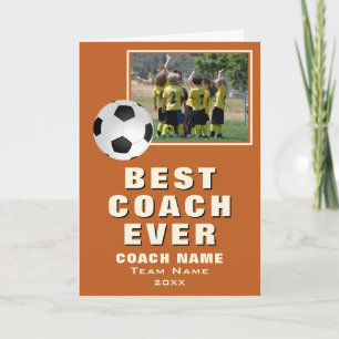 Fußball Bestes Trainer-Team-Foto Aller Zeiten Dankeskarte