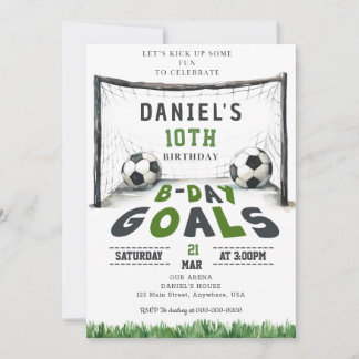 Fußball Birthday Einladung Sport Einladung B-Day Z