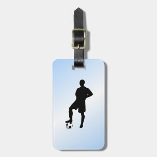Fußball Blau / Sportdesign Gepäckanhänger