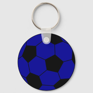 Fußball blau und schwarz schlüsselanhänger