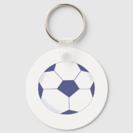 Fußball - Blau und Weiß Schlüsselanhänger