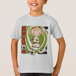 FUSSBALL - blonde Mädchen-T - Shirts und Geschenk