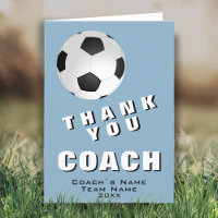 Fußball Blush Blue Danke Coach Card