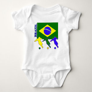 Fußball Brasilien Baby Strampler