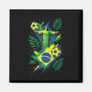Fußball Brasilien Fußll Christus Rio Kultur  Magnet