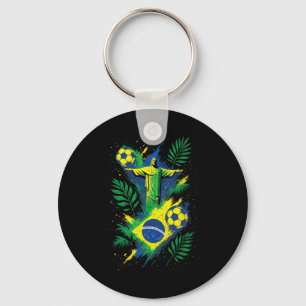 Fußball Brasilien Fußll Christus Rio Kultur Schlüsselanhänger