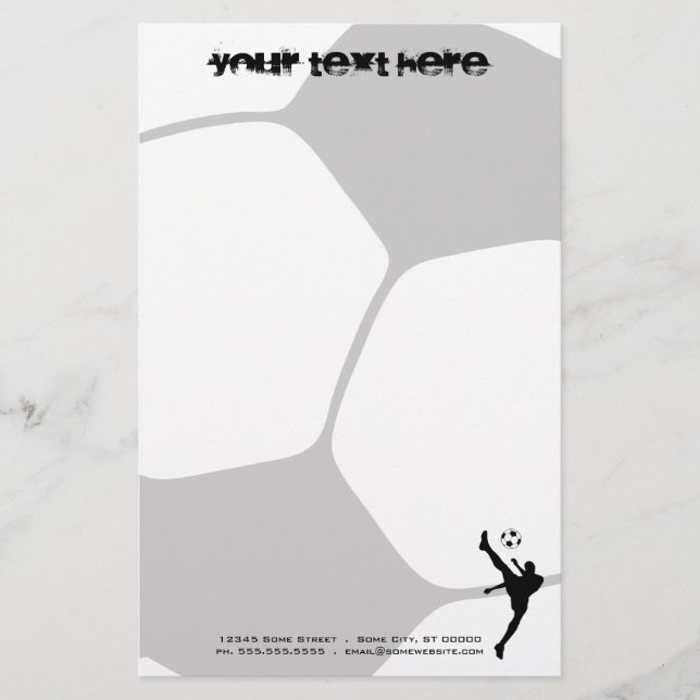Fußball Briefpapier (Vorderseite)