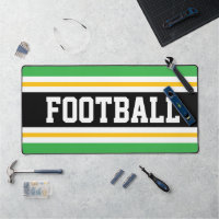 FUSSBALL Bright Green Black Yellow Racing Stripes