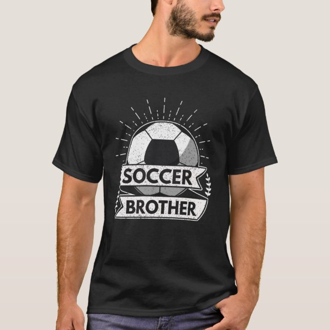 Fußball Bruder Spieler Goalie Game Ball Team Ziel  T-Shirt (Vorderseite)