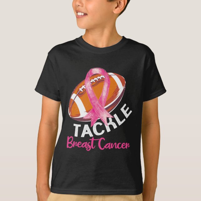 Fußball Brustkrebs Bewusstsein für Männer T-Shirt (Vorderseite)
