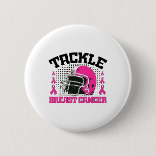 Fußball-Brustkrebs-Bewusstsein Rosa Band Jungen Button