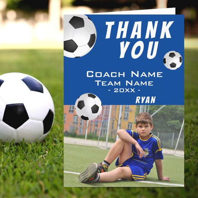 Fußball Bue Vielen Dank Coach Fotokarte Dankeskarte (Von Creator hochgeladen)