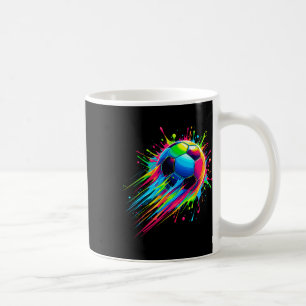 Fußball Bunt gefärbter Fußball Ll  Kaffeetasse