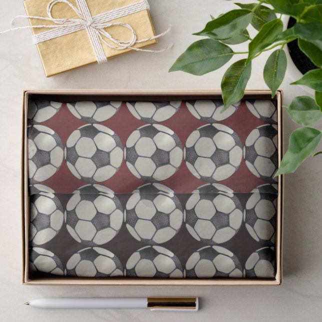 Fußball/Burgandi Seidenpapier (Geschenk)