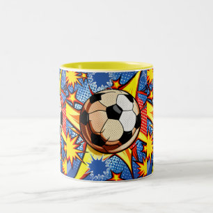Fußball-Burst Zweifarbige Tasse