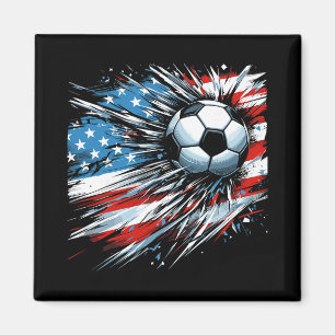 Fußball Byll 4. Juli Jungen Amerikanische Flagge P Magnet