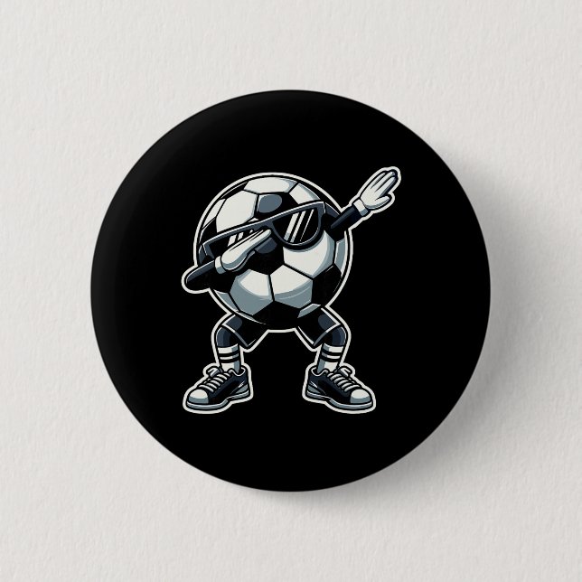 Fußball Byll Dabbing Lustiger Fußballspieler _1  Button (Vorderseite)