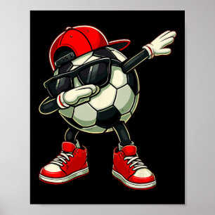 Fußball Byll Dabbing Lustiger Fußballspieler Poster