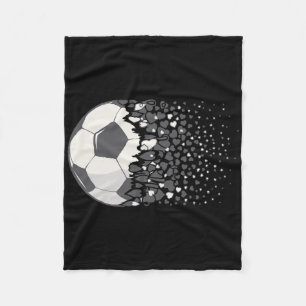 Fußball Byll Grafik Frauen Mädchen Fußball Herz Fu Fleecedecke