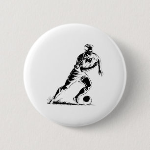 Fußball Byll In Bewegung Pixel-Art-Design _1 Button