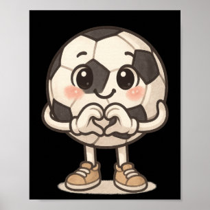 Fußball Byll Mit Herz Händen Liebe Süße Fußball By Poster