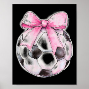 Fußball Byll Rosa Kokette Schleife Zierliche Schle Poster