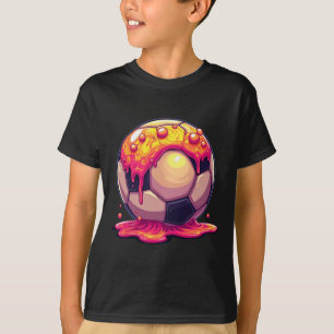 Fußball Byll Rot Creme Tropf Jugend Tropf Fußball T-Shirt
