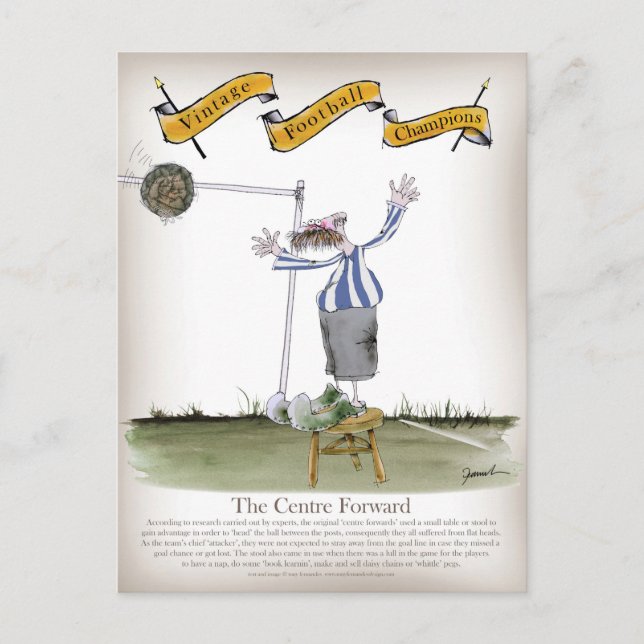Fußball-Center nach vorne Postkarte (Vorderseite)
