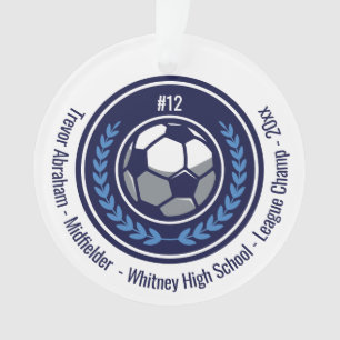 Fußball-Champion Monogram Ornament