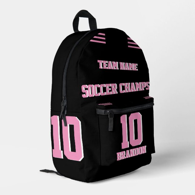 Fußball champs Rucksack Rosa personalisierte Diäte (Rückseitige Ecke links)