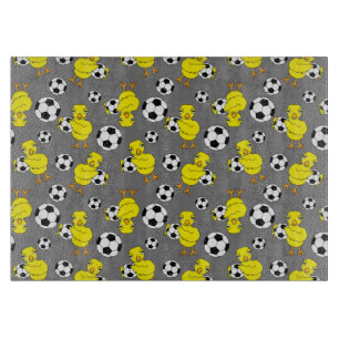 Fußball-Chick-Muster Schneidebrett