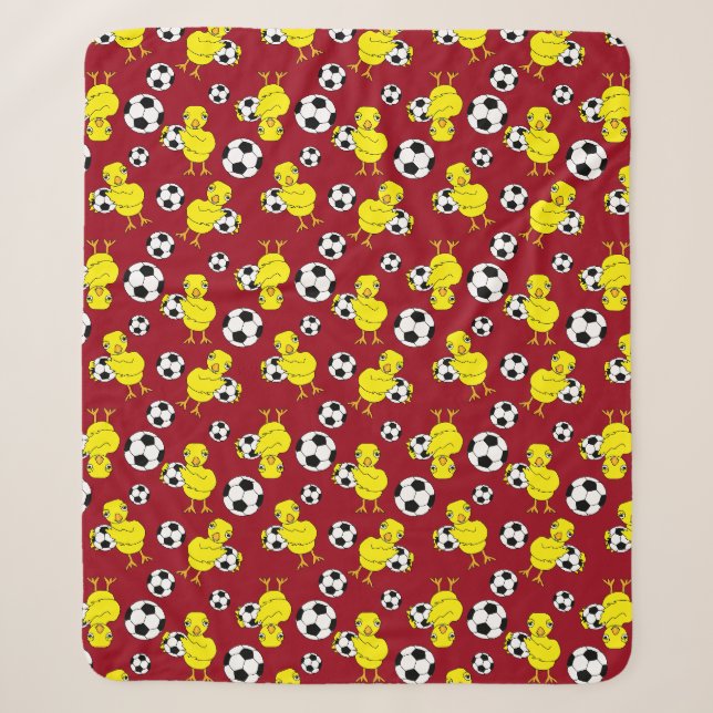 Fußball-Chick-Muster Sherpadecke (Vorderseite)