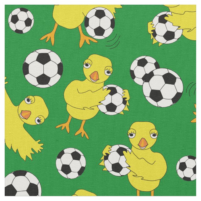 Fußball-Chick-Muster Stoff (Nahaufnahme)