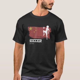 Fußball China Flag Fußball Frauen Fußball-Girls T-Shirt