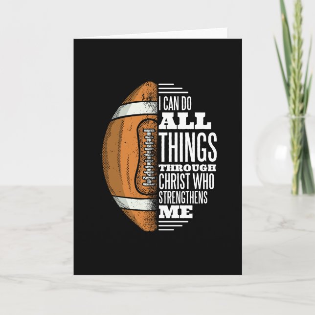 Fußball Christus Kraft Glaube Jesus Karte (Vorderseite)