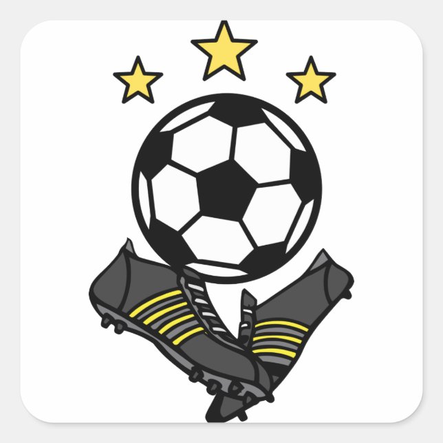 Fußball-Cleats Quadratischer Aufkleber (Vorderseite)