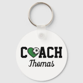 Fußball-Coach Beruflich Name & Herzball Cool Schlüsselanhänger