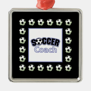Fußball-Coach Danke, Balls Ornament Aus Metall