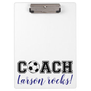 Fußball-Coach danke Ihnen Geschenkklammer! Klemmbrett