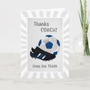 Fußball-Coach dankt Ihnen vom Team Dankeskarte