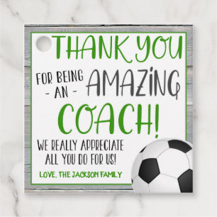 Fußball-Coach-Geschenkmarke Geschenkanhänger