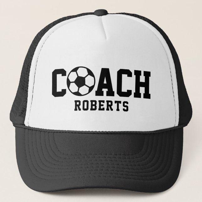⚽️/Fußball-COACH [individuelle Name] Truckerkappe (Vorderseite)