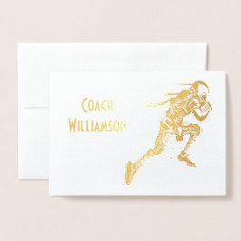 Fußball-Coach oder Sponsor Vielen Dank Bankett-Kar Folienkarte