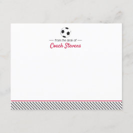Fußball-Coach, rot und schwarz gestreift Einladung