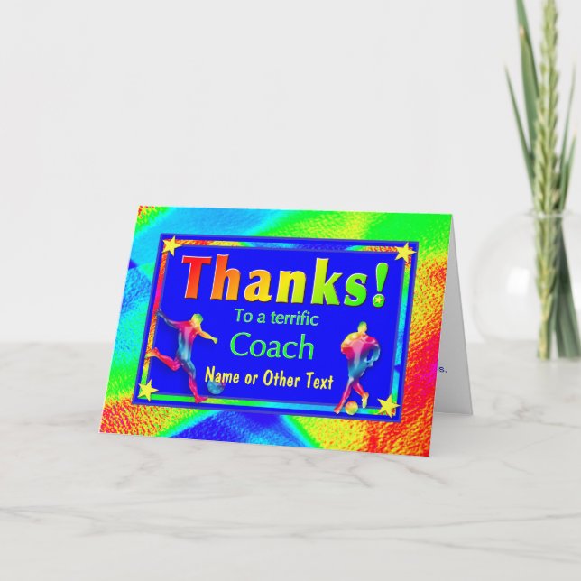 Fußball-Coach Star Danke Karte (Vorderseite)