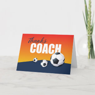 Fußball-Coach Vielen Dank auf Blue and Orange Karte
